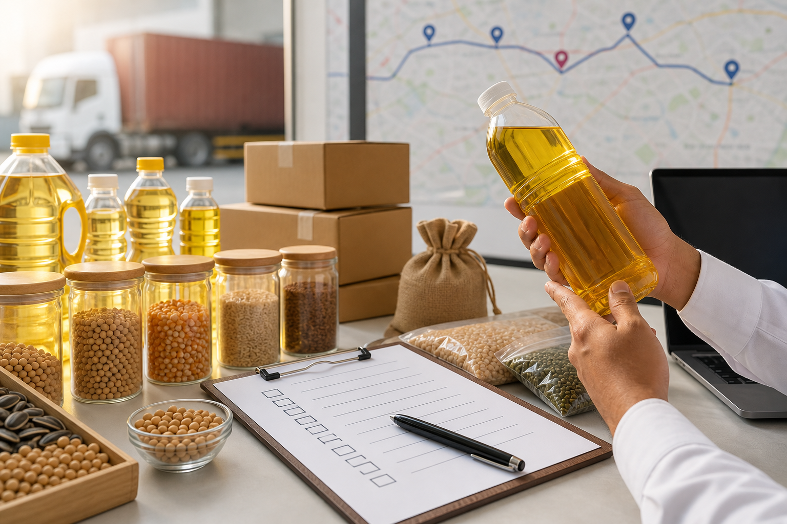 Quality checks for edible oil and agro commodity samples